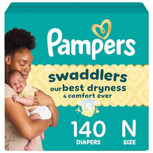Pampers Swaddlers Diapers, Size 0 - 140 Count