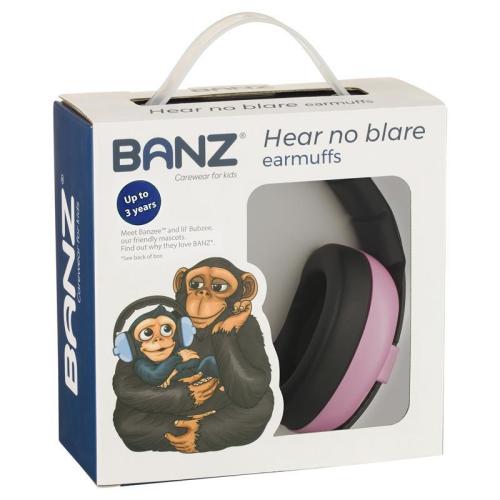 Banz Ear Muffs Mini 3+ Months to 2 Years Petal Pink