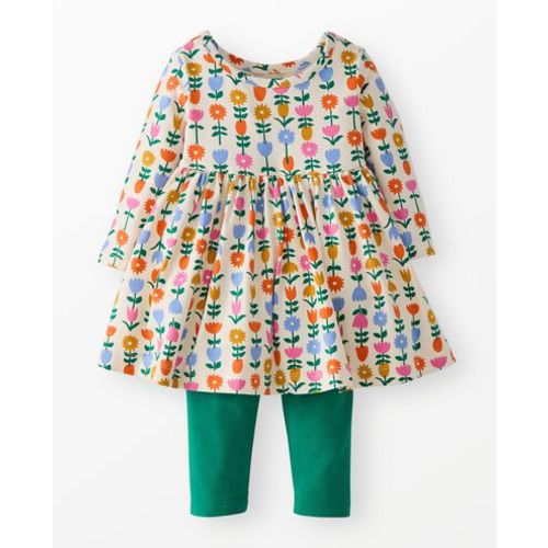 Baby Long Sleeve Skater Dress & Leggings Set