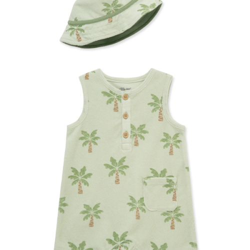 Palms Terry Romper & Hat