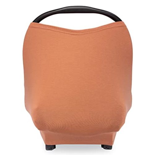 Parker Baby 4 in 1 Car Seat Cover for Girls and Boys - Stretchy Carseat Canopy, Nursing Cover, Grocery Cart Cover, High Chair Cover -"Copper"