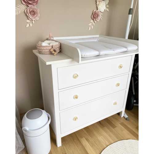 Changing table attachment for Hemnes and Songesand dresser – made of wood in white for IKEA Hemnes & Songesand, changing table attachment for baby