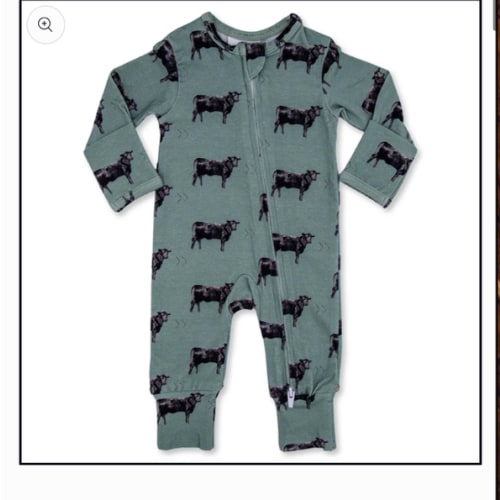 Olive Angus Folding Feet Jammies – Cowkid Clothing Company
