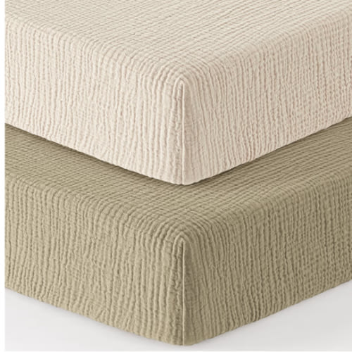 Bearmoss Bassinet Sheets - Olive