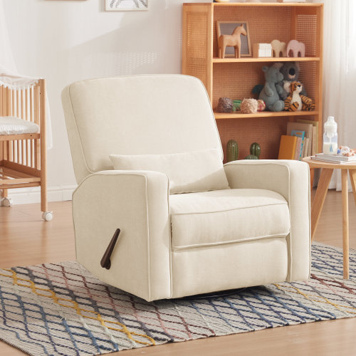 Latitude Run® Azizi 33" Wide Swivel Rocking Nursery Recliner Comfortable Upholstered Glider & Reviews | Wayfair