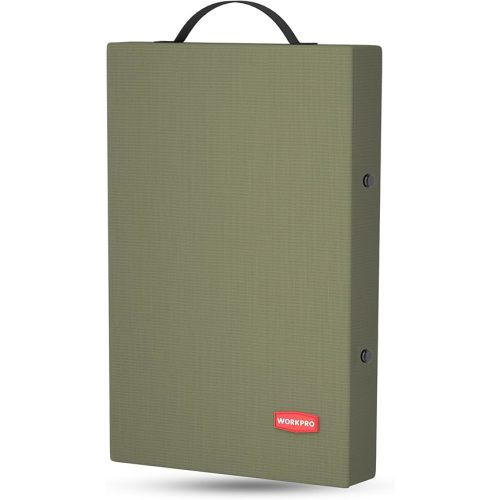 WORKPRO 17" Kneeling Pad with Removable Cover, Soft Pad Cushioning for Knee, Large Foam Kneeler Pad for Gardening, Daily Chores, Workout Supplies, Green