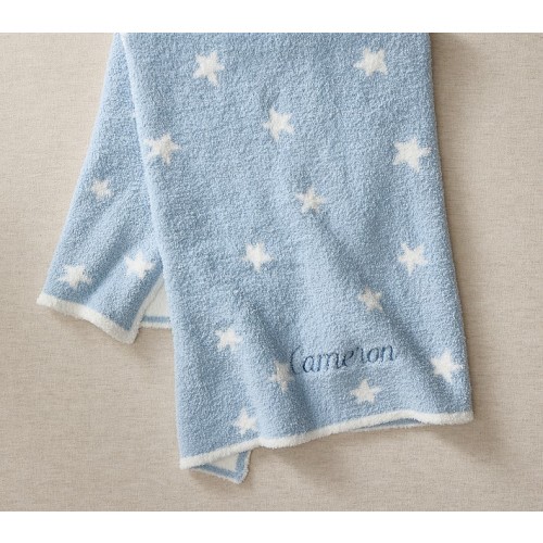 Scattered Stars Fuzzy Baby Blanket
