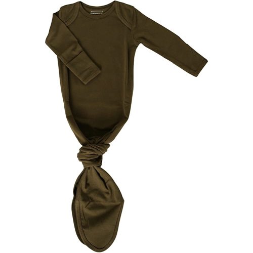 Marlowe & Co Organic Cotton Knotted Newborn Baby Gown, Soft Knotted Sleeper Gown for Baby Boy and Girl