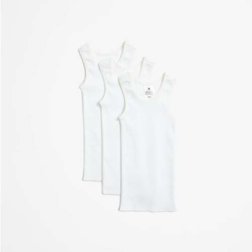 Baby Organic Cotton Unisex Vests 3 Pack - White | Target Australia