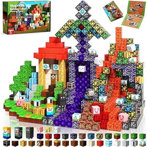Magnetic Blocks - 150PCS Magnetic Building Blocks Toys Forest Portal Magnetic Cubes - Magnetic Toys for Montessori Toddler Birthday Gifts -STEM Construction Toys for Kids Ages 3+ for Boy & Girl