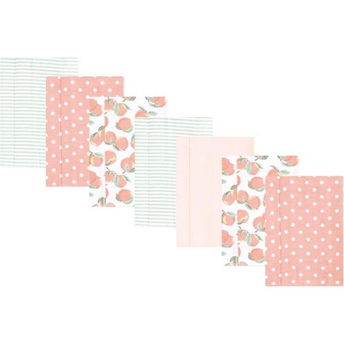 Luvable Friends Hudson Baby Flannel Burp Cloths 7pk, Peach