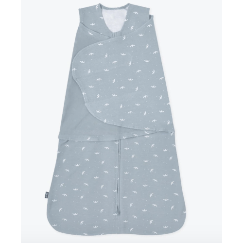 Blue Bird Print Cotton Swaddle Newborn | HALO
