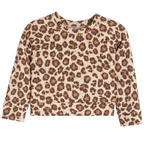 Cheetah Raglan Crew