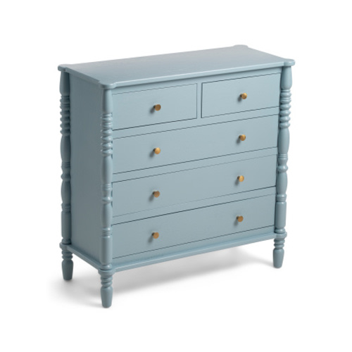 32in 5 Drawer Spindle Leg Dresser | Furniture & Lighting | Marshalls