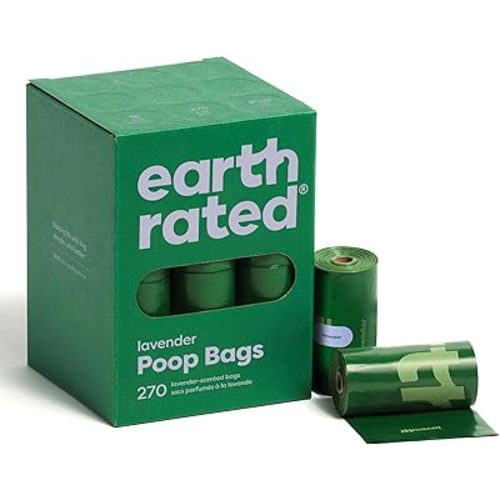 Earth Rated Dog Poop Bags, Guaranteed Leak Proof and Extra Thick Waste Bag Refill Rolls For Dogs, Lavender Scented, 270 Count