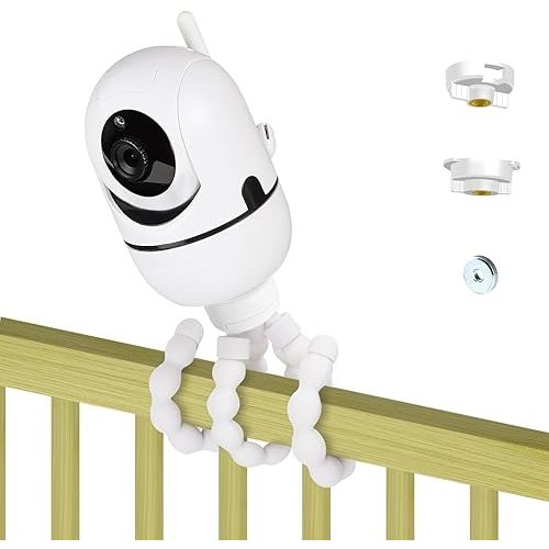 Baby Monitor Tripod Mount Compatible with HelloBaby HB65, HB6550, HB6550 Pro, HB40, HB66, HB6339 & ANMEATE SM935E – Without Tools or Wall Damage