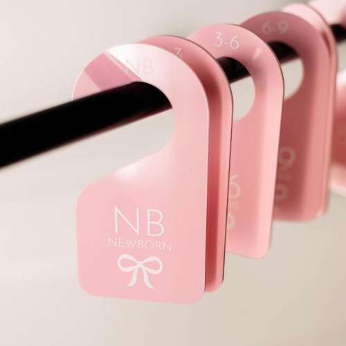Acrylic Bow Baby Closet Dividers | Closet Dividers Baby | Clothes Size Markers for Babies | Organize Baby's Closet | Baby Shower Gift Ideas