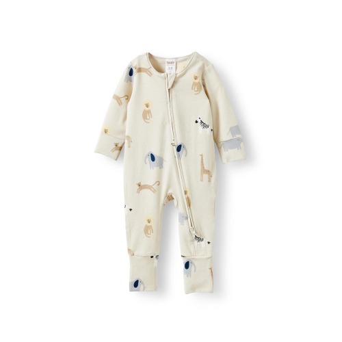 The Billie Long Sleeve Zip Romper, Newborn