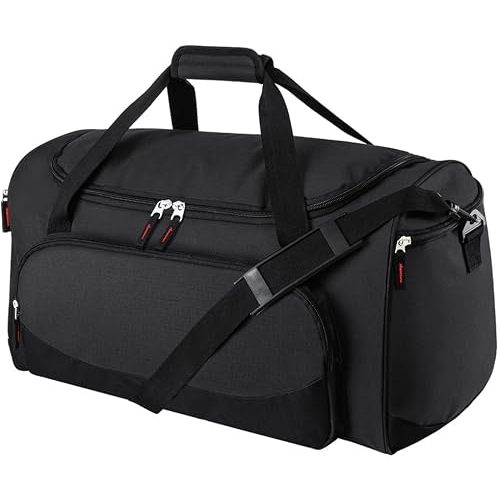 Uarition Gym Bag for Men & Women - 50L Large Duffle Bag for Travel, Black