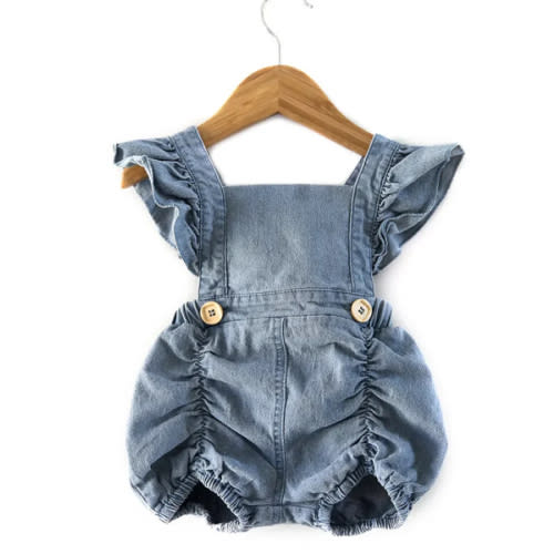 Denim Ruffle Romper | Reverie Threads