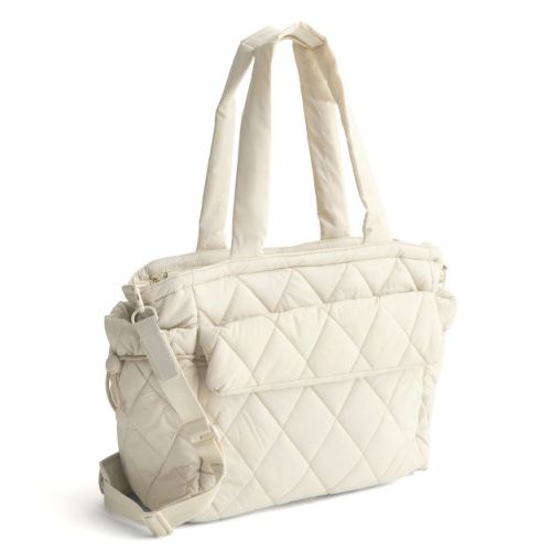 Vera Bradley Women's Featherweight Welland Diaper Bag Tote Bag Pumice Stone
