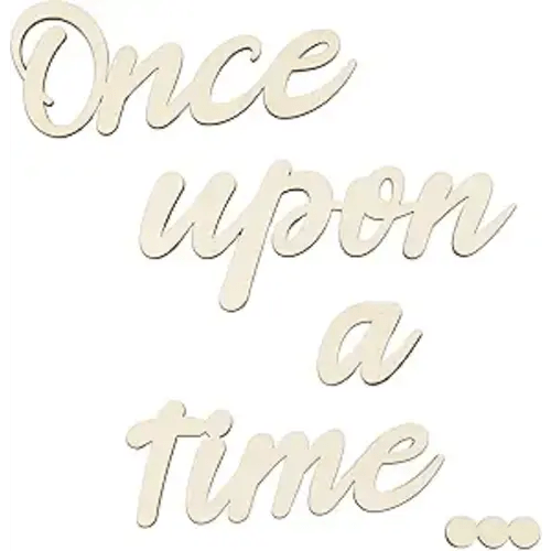 Once Upon a Time Sign Nursery Decor Once Upon a Time Wood Sign Wall Decor for Reading Corner Kids Room Family Bookshelf Home Décor Birthday Present DIY Decoration
