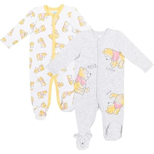 Disney Winnie the Pooh Lion King Monsters Inc. Pixar Toy Story Baby 2 Pack Sleep N' Play Coveralls Newborn to Toddler
