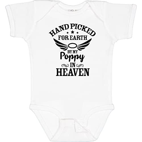 inktastic Handpicked for Earth By My Poppy in Heaven with Angel Baby Bodysuit