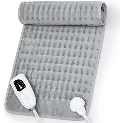 Heating Pad,Electric Heating Pads,Heating Pad for Back,Silvergray,24x12In