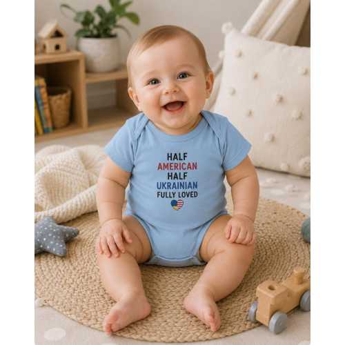 Ukrainian Mom American Dad onesie | Infant Bodysuit, Good Luck