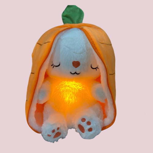 “Cute Breathing Plush Toy, Soothing Musical Stuffed Animal Doll for Kids and Babies, Soft Sleep Companion Plushie with Calming Sound and Gentle Breathing Motion, Perfect Bedtime Gift for Girls and Bo