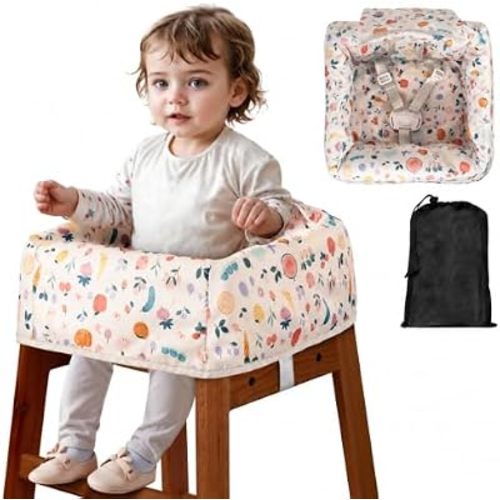 Baby High Chair Cover for Restaurants with Safety Harness