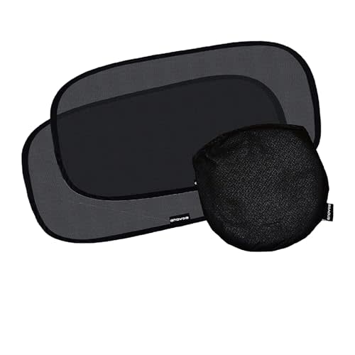 Enovoe Car Window Shade for Baby - (2 Pack) UV Protection Breathable Mesh Baby Window Covers - Sun Shade Blocker, Cling Windows Cover - Glare Shield and UV Rays Protection for Your Child - XL 25"x16"