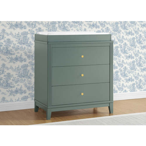 Eloise 3 Drawer Dresser with Changing Top and Interlocking Drawers | Delta Children