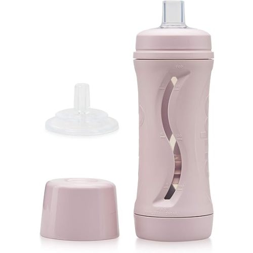 Subo Baby Food Bottle Starter Set | No Mess Baby Toddler Self Feeder | Squeeze Free Design for Purees, Smoothies, Yogurt, Oatmeal, or Thickened Liquids | Reusable Silicone Washable Cup (Musk)