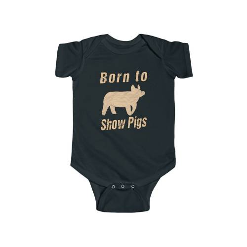 Livestock Show Pigs Baby Onesie, Show Barn Swine, Gender Reveal