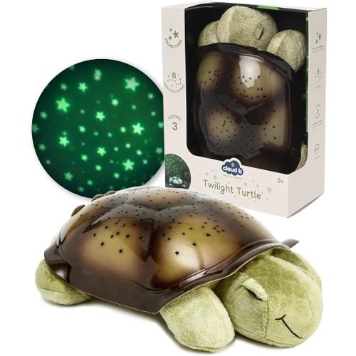 Cloud b Calming Nightlight Star Projector | Gentle Brightness | 3 Colors | 8 Constellations | Auto-Shutoff | Twilight Turtle Green