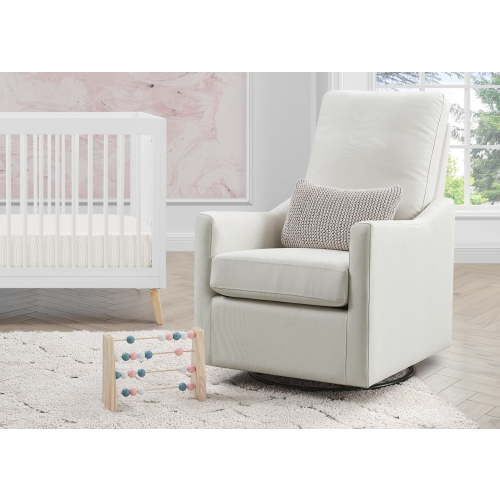 Delta Children Adley Nursery Glider Swivel Chair - Greenguard Gold Certified, Cream