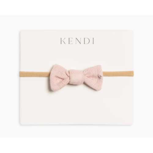 Brushed Back Pointelle Dainty Bow