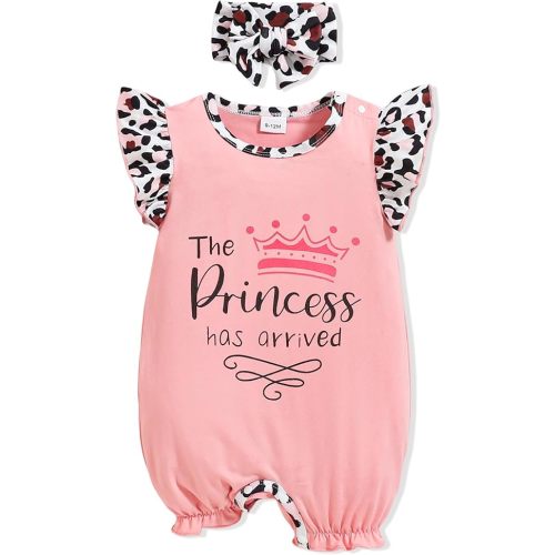 Newborn Baby Girl Clothes Infant Floral Print One-Piece Romper+Jumpsuit+Bodysuit+Hat+Headband