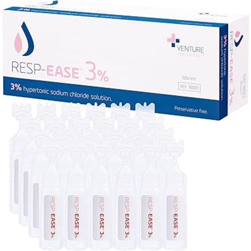 3% Saline Solution for Nebulizer and Moisturizing of The Airways - Sodium Chloride 3% for Nose, Nasal Cleanse for Adults and All Ages - 240ml / 8.12 fl oz