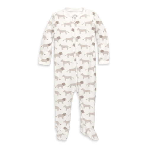 Baby Organic Animal Friends Zip Footie, 3-6M
