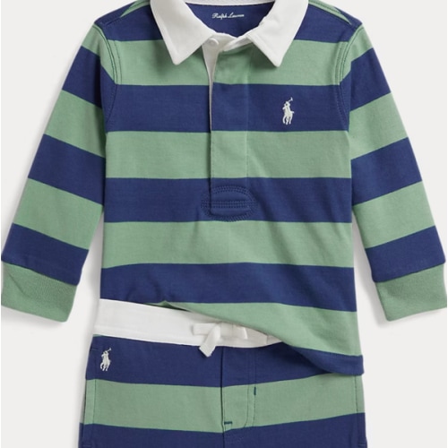 Striped Cotton Rugby Shirt & Short