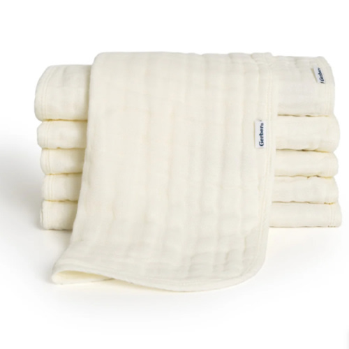 6-Pack Baby Neutral Vanilla Muslin Burp Cloths – Gerber Childrenswear