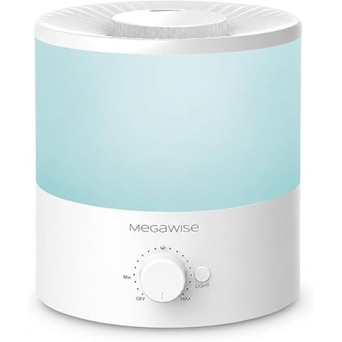 MegaWise Ultrasonic Cool Mist Humidifier SK7620 - 1.5L Capacity, Whisper-Quiet Operation, Adjustable Mist Output, Auto Shut-Off - Ideal for Home, Office, Baby Room, and Bedroom