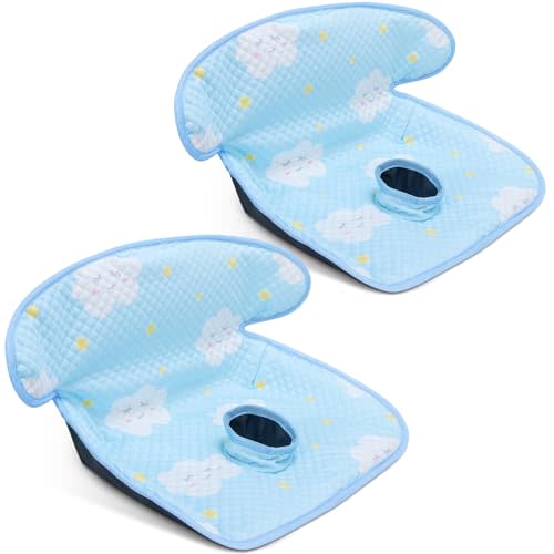 COOLBEBE Car Seat Protector for Potty Training, 2 Pack Dry Waterproof Car Seat Liner Toilet Training for Baby Toddler, Piddle Pads Cover Car Seat Pad for Strollers & Carseat (Blue,2PC)