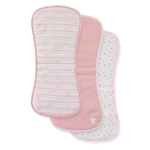 Disney Baby Burp Cloths 3-Pack – Mickey Mouse Minnie Mouse & Winnie The Pooh Soft Absorbent 20" x 10" Leakproof Burping Rags for Baby Boys Girls & Unisex Newborns & Infants