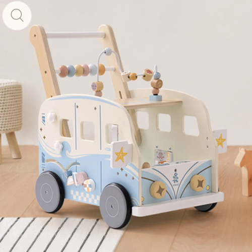 ROBUD Wooden Baby Push Walker - Vacaction Bus