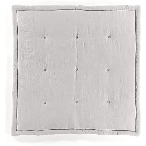 Lush Decor Baby Square with Border Play Mat, 36" x 36", Gray