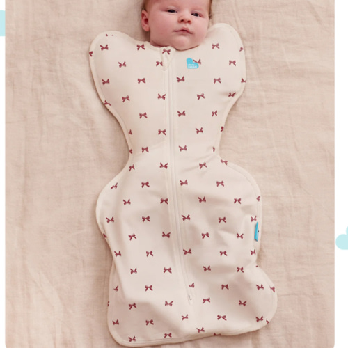 Swaddle Up™ 1.0 TOG Cotton Cream Bows